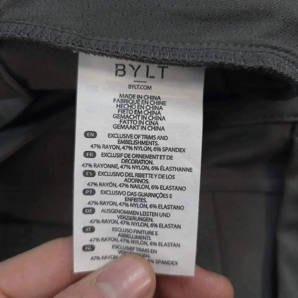 BYLT Shorts Mens 38 Gray Everyday Short 2.0 9in Stretch Chino Casual Performance